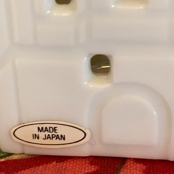 Lot of 3 white ceramic Made in Japan Christmas Tree ornaments - Picture 3 of 6